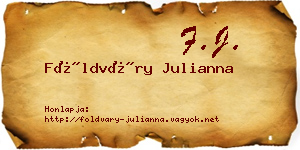 Földváry Julianna névjegykártya